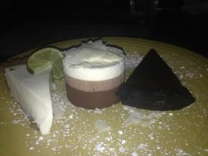 Key Lime Pie, Triple Chocolate Mousse Ckae, and Peanut Butter Pie